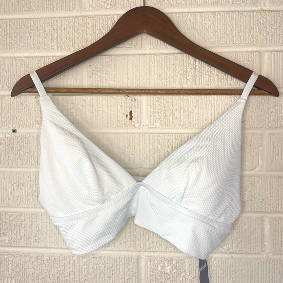 Aerie ribbed white triangle bra - Picture 2 of 9